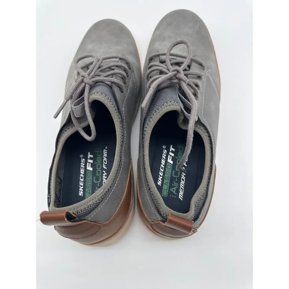 Skechers Heston-Rogic Men's Leather Grey ‎ size 12